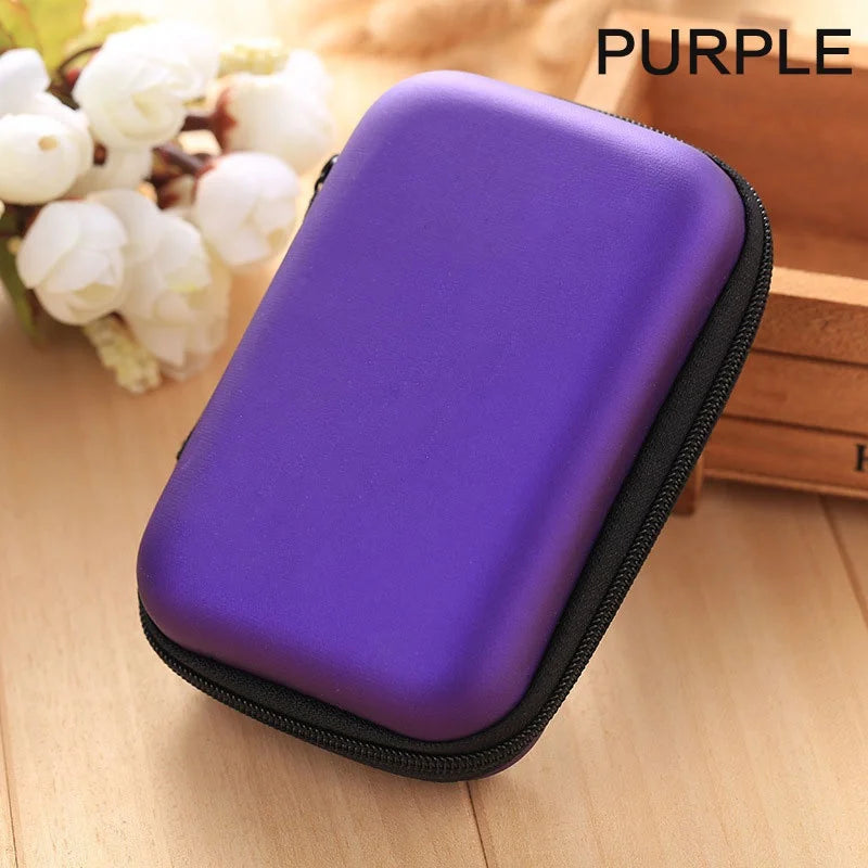 “Portable Hard Case for Earphones, USB Cables & Small Accessories”