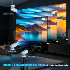 4K HY300 Pro Projector – Portable Outdoor Projector with Android 11, 5W Speaker, Dual WiFi6, and BT5.4